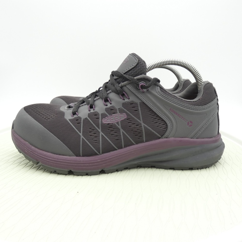 Keen Utility Vista Energy Women US 9.5 M Work Shoes Magnet Prune Purple Sneakers
